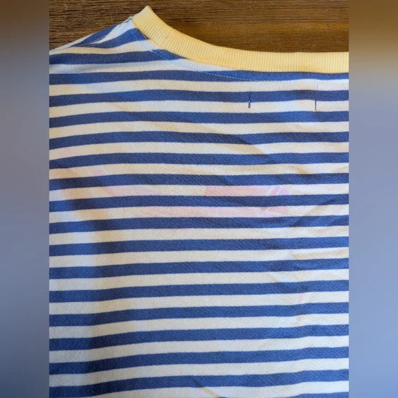 WE THE FREE Free People Classic Pullover Sweatshirt in Blue Combo Size XL - Picture 14 of 14